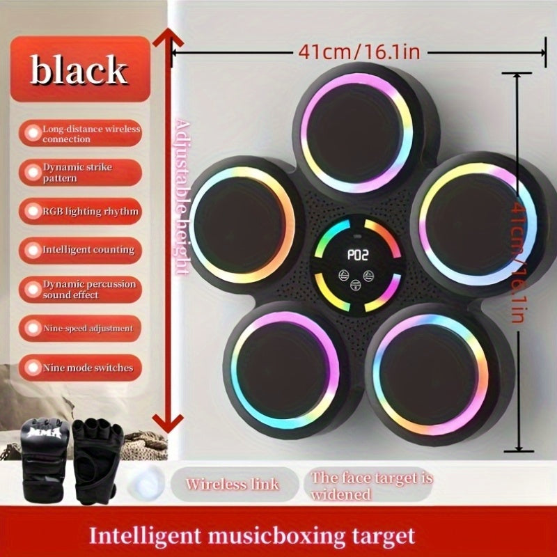 NNETM Smart Music Boxing Machine Wall-Mount with Gloves - Image 4