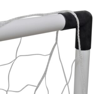 NNEVL Mini Soccer Goals Post Net Set 2 pcs for Kids 91.5 x 48 x 61 cm