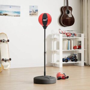 NNEVL Punching Ball Set with Gloves and Pump Adjustable Height 81-122 cm
