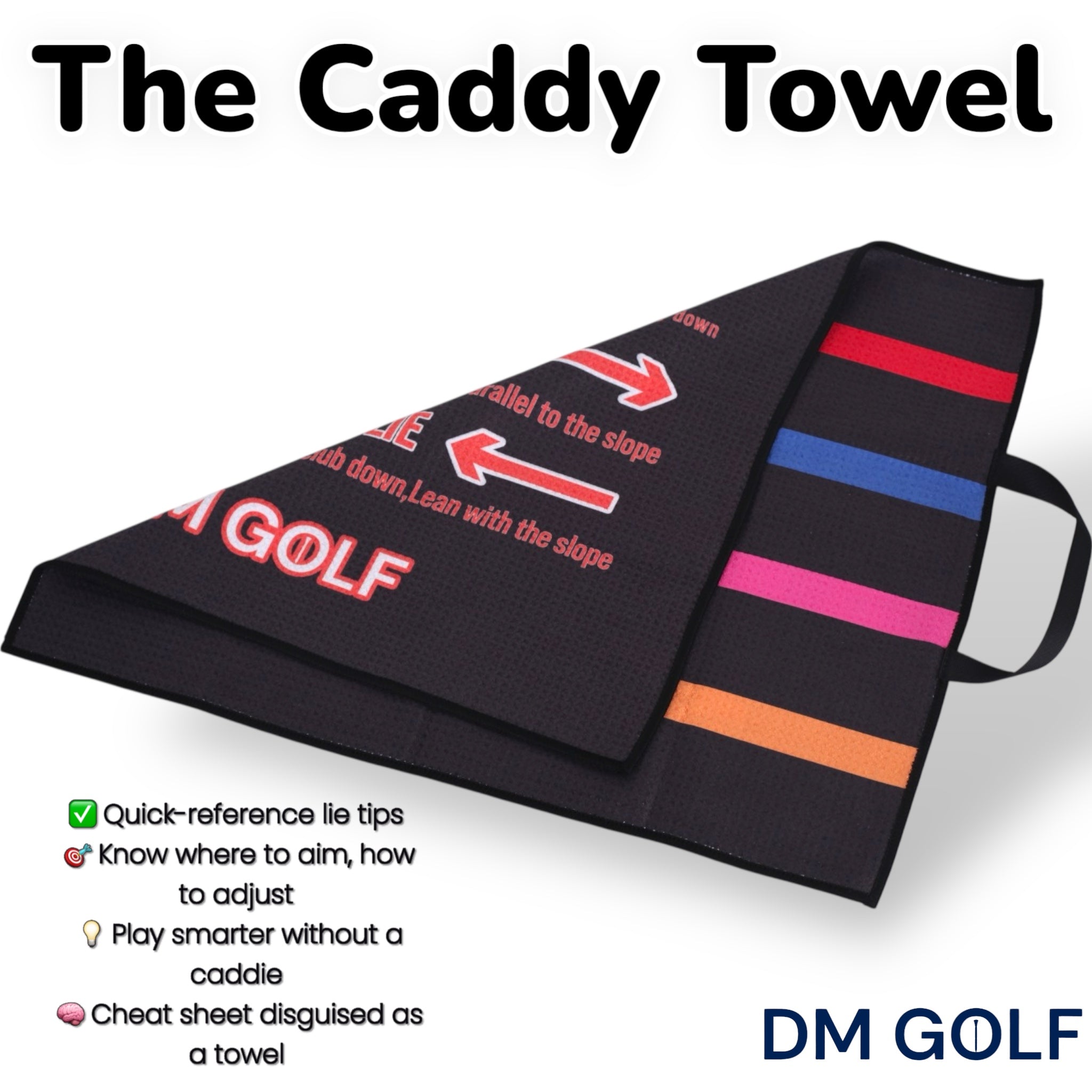 The Caddy Towel-Part towel. Part cheat sheet. Fully essential.Premium waffle microfiber – Not your average rag. - Image 3