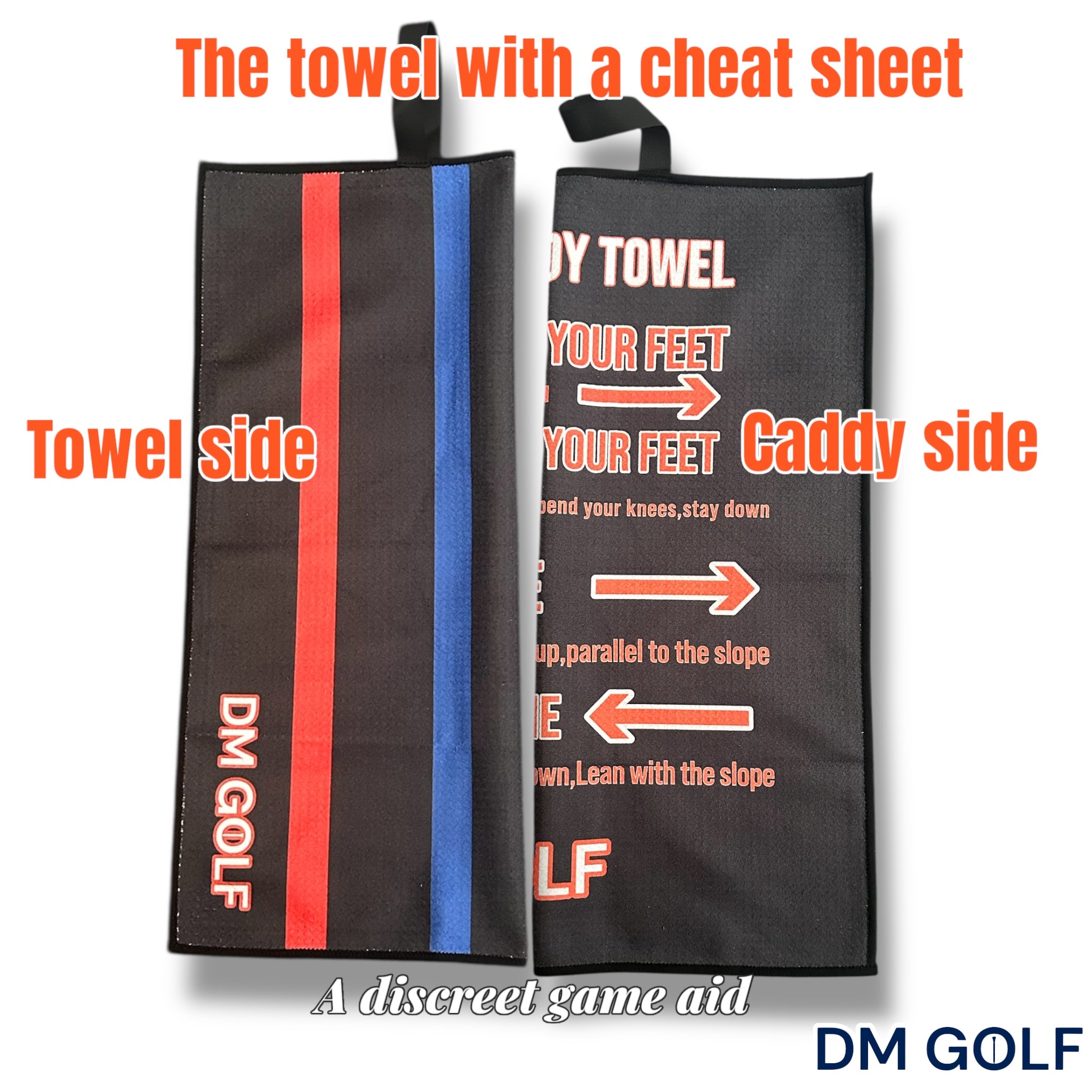 The Caddy Towel-Part towel. Part cheat sheet. Fully essential.Premium waffle microfiber – Not your average rag.