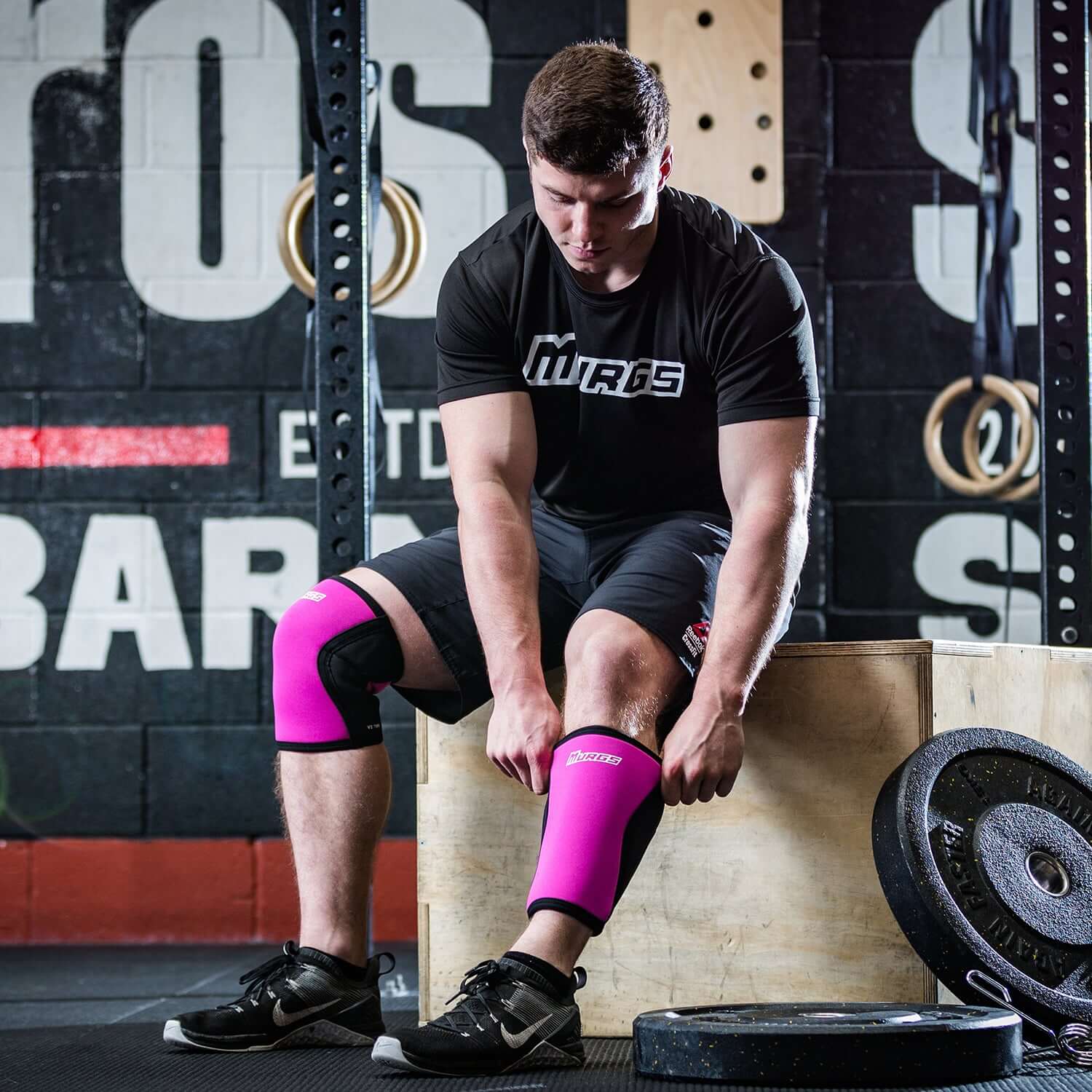 V2 7mm Knee Sleeves - Pink (Pair) - Image 5