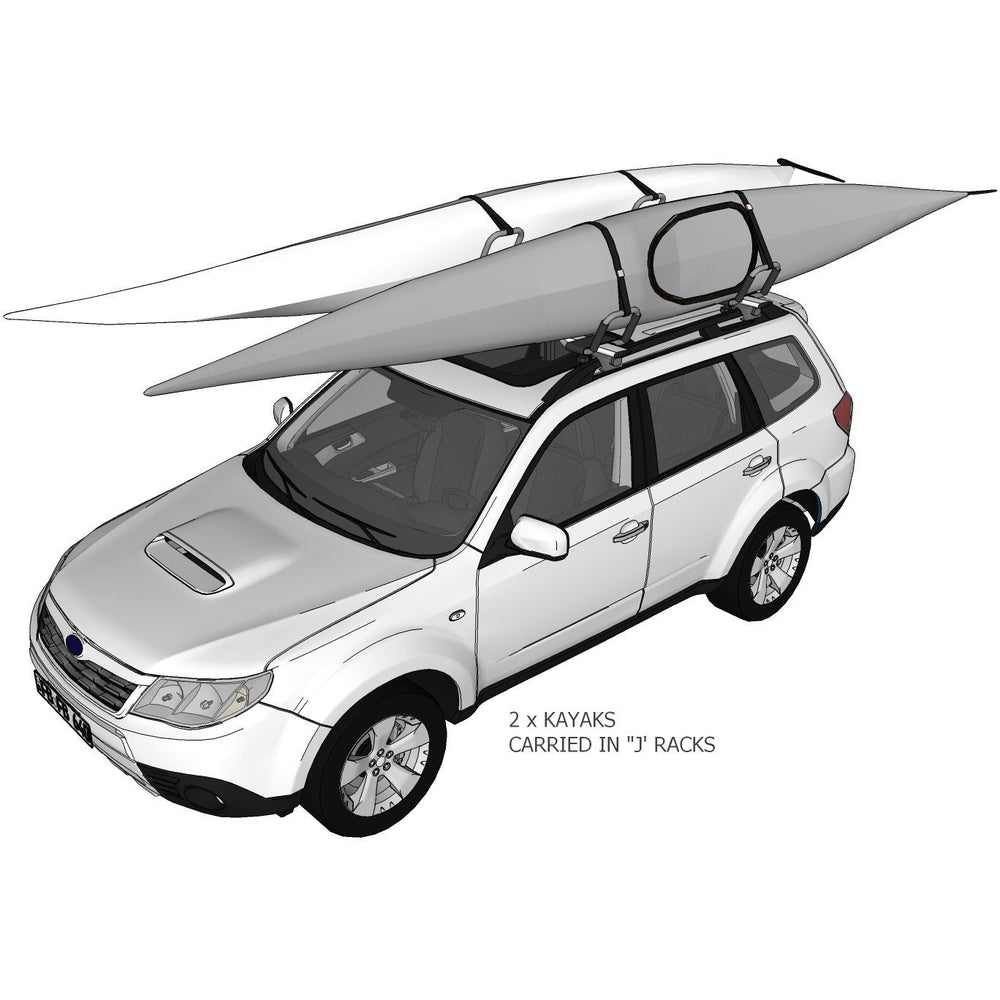 DORSAL Kayak Rack Set 2Pcs J-Bar Rack for Canoe SUP Board Boat On Roof Top Mount Crossbars - Image 6